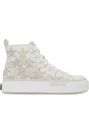 AMIRI White Stars Court High-Top Sneakers