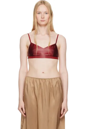Carven Burgundy Silk Bra