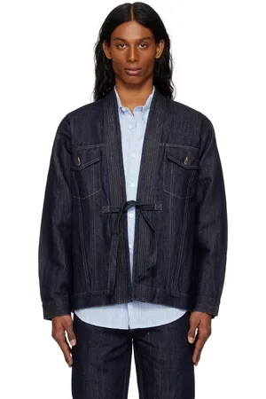 Maharishi Navy 6059 Maha Hemp Denim Kimono Jacket