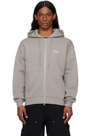 DIME Gray Cursive Zip Hoodie