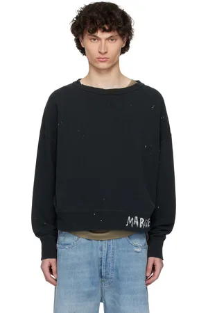 Maison Margiela Black Graffiti Logo Sweatshirt