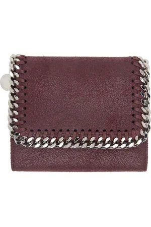 Stella McCartney Burgundy Falabella Small Flap Wallet