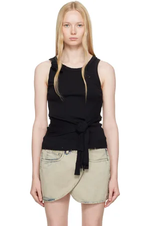 COPERNI Distressed Rose Rib Tank Top