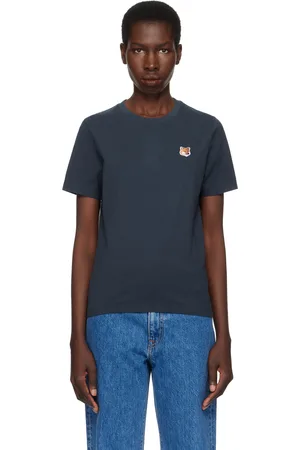 Maison Kitsuné Navy Fox Head Patch Regular T-shirt