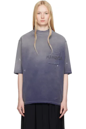 Maison Margiela Blue Graffiti Logo T-shirt