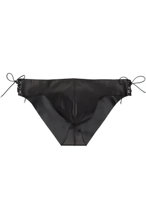 Ludovic De Saint Sernin Side Laced Leather Briefs