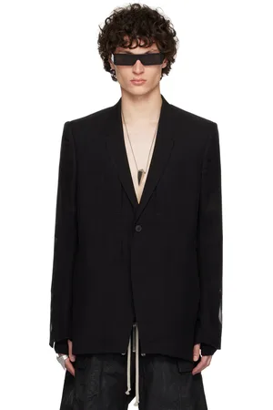 Rick Owens Black Hollywood Fogpocket Soft Soft Blazer