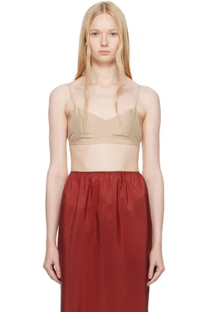 Carven Beige Silk Bra