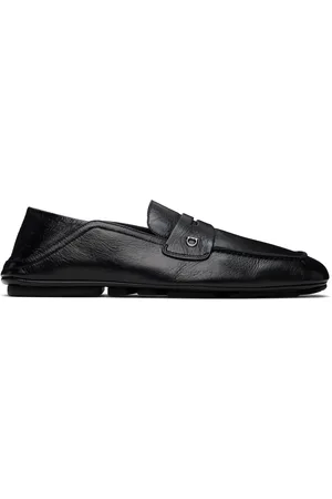 Salvatore Ferragamo Black Calfskin Loafers