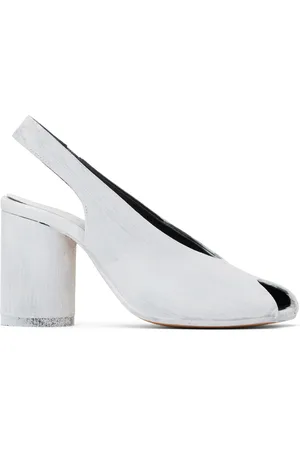 Maison Margiela White Painted Anatomic Heeled Sandals