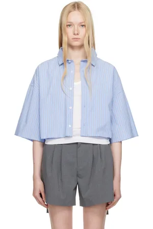 HOMMEGIRLS Blue OTW by Vans Edition Crop Shirt
