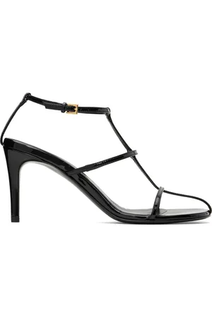 Khaite Black Cage Heeled Sandals