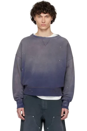 Maison Margiela Blue Graffiti Logo Sweatshirt