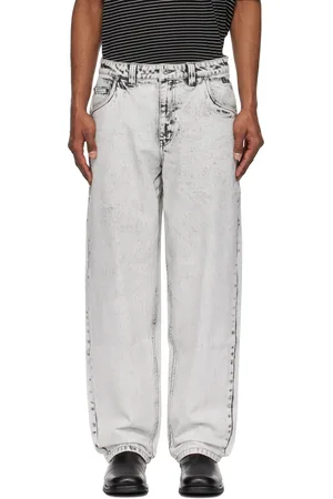 DIME White Classic Baggy Jeans