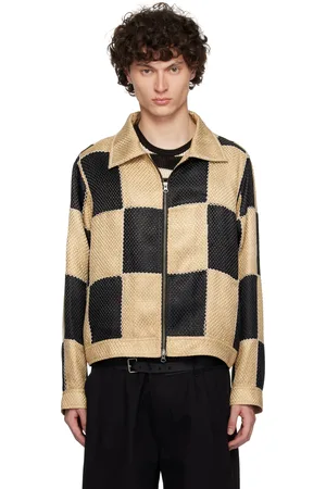 Andersson Bell Black & Beige Patchwork Zip-Up Jacket