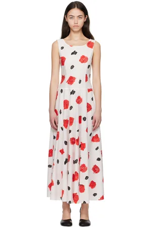 Marni White Iris Cotton Poplin Maxi Dress
