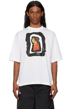 Marni White Dante Print Cotton T-shirt