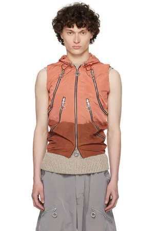 Charlie Constantinou Red & Brown Multi Pocket Vest