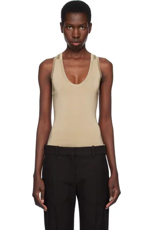 Salvatore Ferragamo Khaki Knitted Bodysuit