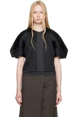 PLEATS PLEASE ISSEY MIYAKE Black Monthly Colors April Cardigan