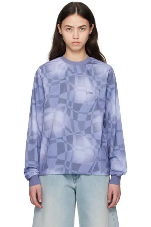 DIME Blue Abstract LS T-shirt
