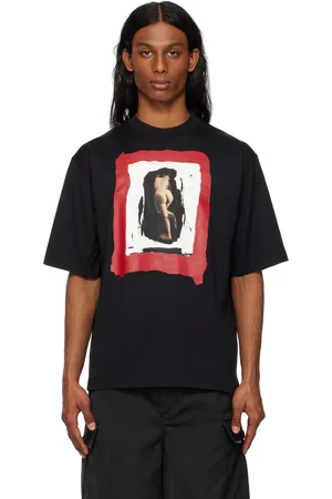 Marni Black Nude Print Cotton T-shirt