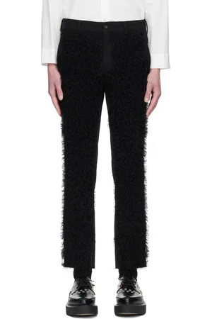 Comme des Garçons Black Wool Gabardine Medium & Nylon Tulle Trousers