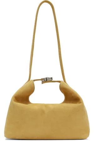 By Far Beige Bea Kid Suede Leather Bag