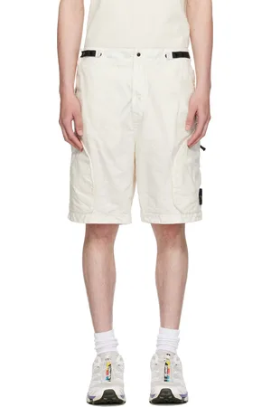 Stone Island Off-White Organic Look Nylon Panama-TC Shorts