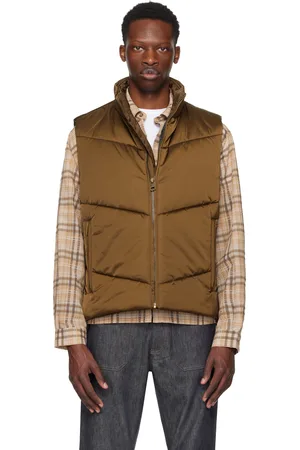 HUGO BOSS Brown Water-Repellent Padded Satin Vest