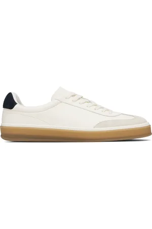 HUGO BOSS White & Navy BECKHAM Edition Low-Top Suede Sneakers