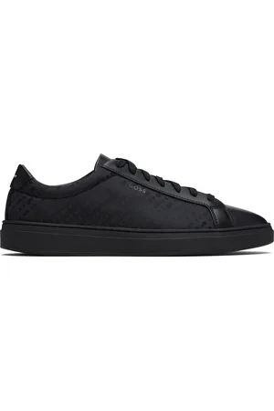 HUGO BOSS Black Logo Details Lace-Up Sneakers
