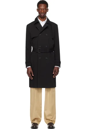 HUGO BOSS Black Water-Repellent Trench Coat