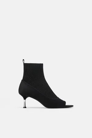 ZARA WOMENS BEIGE Sock Heels Size Uk 4 Eur 37 £27.00 - PicClick UK