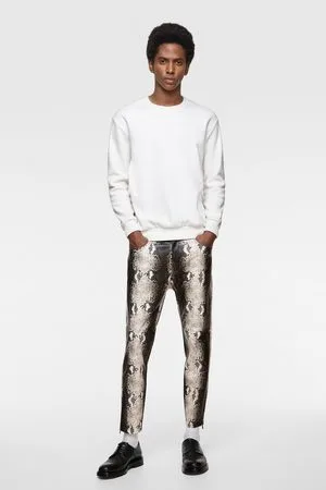 Zara SS22 BNWT Limited Edition Leather Trousers Size Small 5479 951  eBay