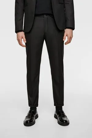 Rick Owens Men's Cropped Wool Suiting Pants - Bergdorf Goodman